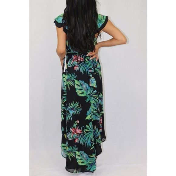 Adelyn Rae Floral Dress w Side Slit - Picture 4 of 8